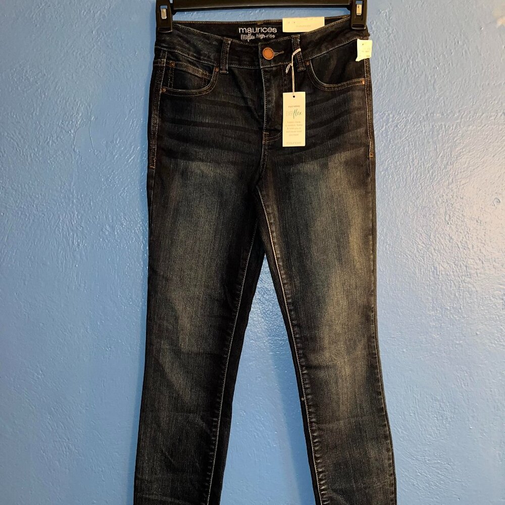 Women's MAURICES Everflex High Rise Super Skinny Jeans Sz 0 Regular NWT